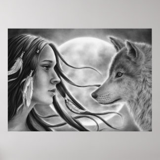 Überqueren von Spirituosen-Wolf-Poster Poster
