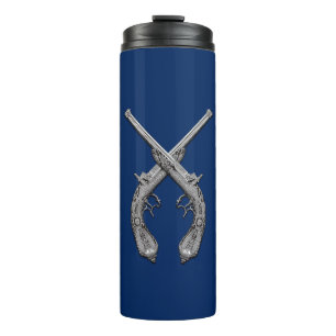 Überquerte Pistolen-Marine Thermosbecher