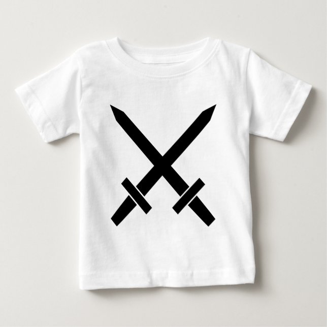 Überquerte Schwerter Baby T-shirt (Vorderseite)