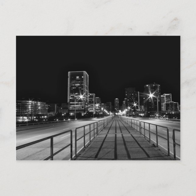 Überquerung der 9. Street Bridge bei Nacht Postkarte (Vorderseite)