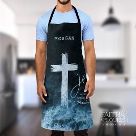 Überquerung der Wasserschrift Personalisiert Schürze