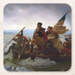 Überquerung des Delaware 1776: General George Wash Rechteckiger Pappuntersetzer