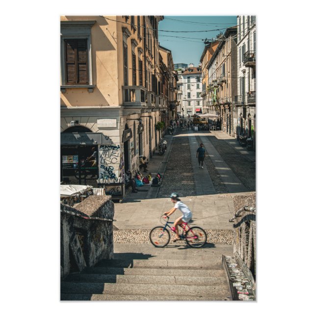 Überquerung des Naviglio Fotodruck (Vorne)