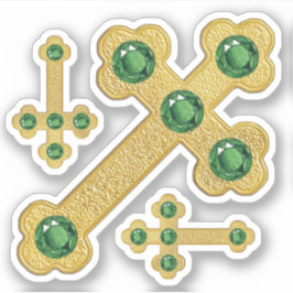 Überquerung mit 5 Imitaten Emeralds - Contour Aufkleber