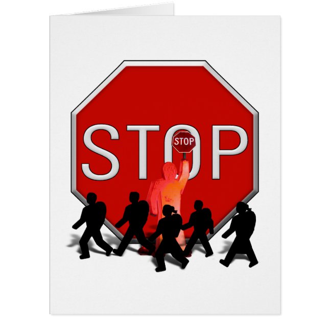 Überquerung mit Kids & Stopp-Signierung (Vorderseite)