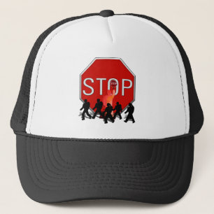 Überquerung mit Kids & Stopp-Signierung Truckerkappe