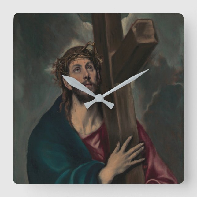 Überquerung Quadratische Wanduhr (Vorderseite)
