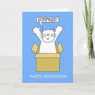 Überrasante Party Einladung Cartoon Katzenjacke