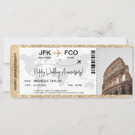 Überraschen Boarding Pass Ticket Zielort Einladung