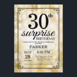 Überraschen Sie 30. Einladung<br><div class="desc">Überraschen Sie 30. Geburtstags-Einladung mit Goldschnur-Lichtern mit GoldGlitzer-Hintergrund. Goldgeburtstag. Erwachsener Geburtstag. Männer oder Frauen Bday laden ein. 13. 15. 16. 18. 20. 21. 30. 40. 50. 60. 70. 80. 90. 100., irgendein Alter. Für weitere Kundenbezogenheit klicken Sie bitte "besonders anfertigen es" Knopf und benutzen unser Entwurfswerkzeug, um diese Schablone zu...</div>