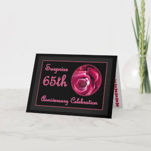 ÜBERRASCHEN Sie 65. Hochzeitstag-Einladung Einladung