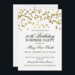 Überraschen Sie 90. Einladung<br><div class="desc">Eleganter 90. Überraschungs-Geburtstags-Party Einladungsentwurf mit Motiv GoldfolieConfetti (ES ist- NICHT EINE WIRKLICHE FOLIE),  auf weißem Hintergrund,  individueller Name und Datum und zusätzlicher Text.</div>