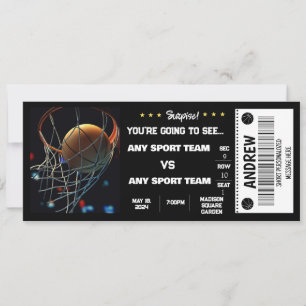 ÜBERRASCHENDE BASKETBALL-GESCHENKARTE EINLADUNG
