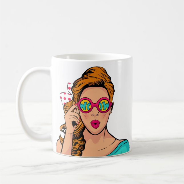 Überraschende Frau Kaffeetasse (Links)