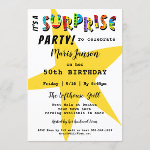 ÜBERRASCHENDE GEBURTSTAG JEDE PARTY EINLADUNG