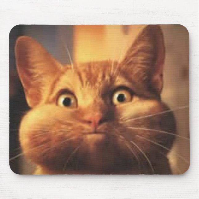 Überraschende Katze Mousepad (Vorne)