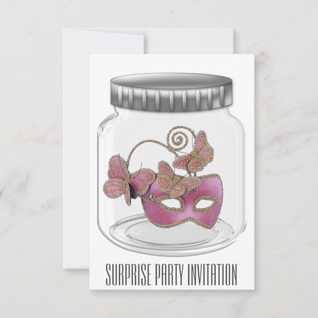 Überraschende Party Einladung (Vorderseite)