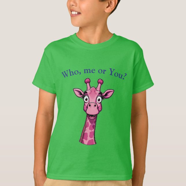 Überraschende Rosa Giraffe T-Shirt (Vorderseite)