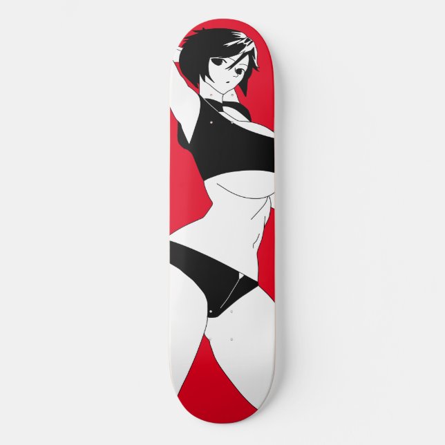 Überraschender Anime Girl Skateboard Deck (Vorderseite)