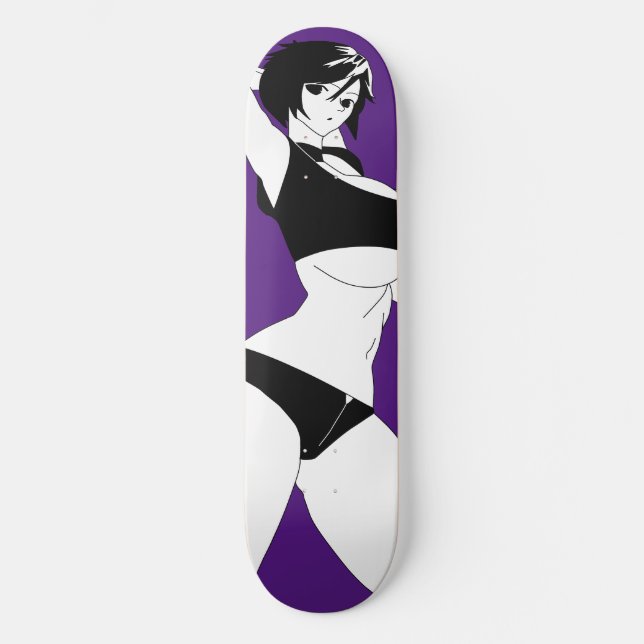 Überraschender Anime Girl Skateboard Deck (Vorderseite)