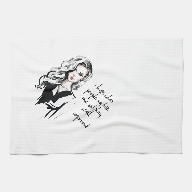 Überraschender Biss Geschirrtuch (Horizontal)