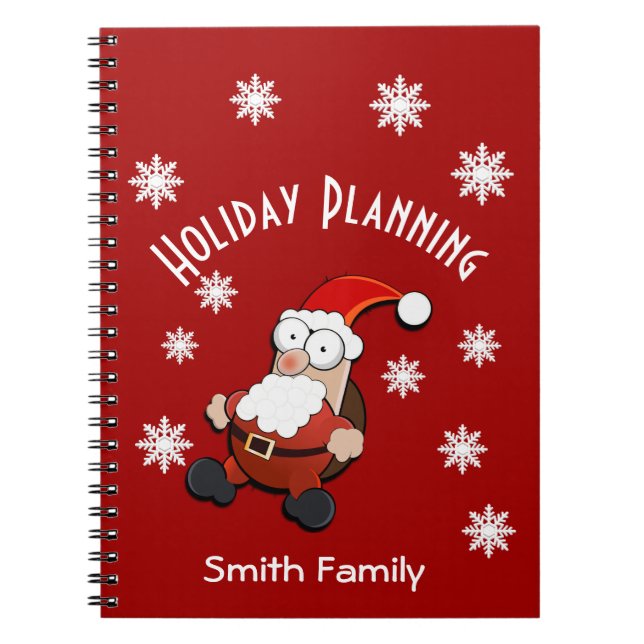 Überraschender Weihnachtsmann Notizblock (Vorderseite)