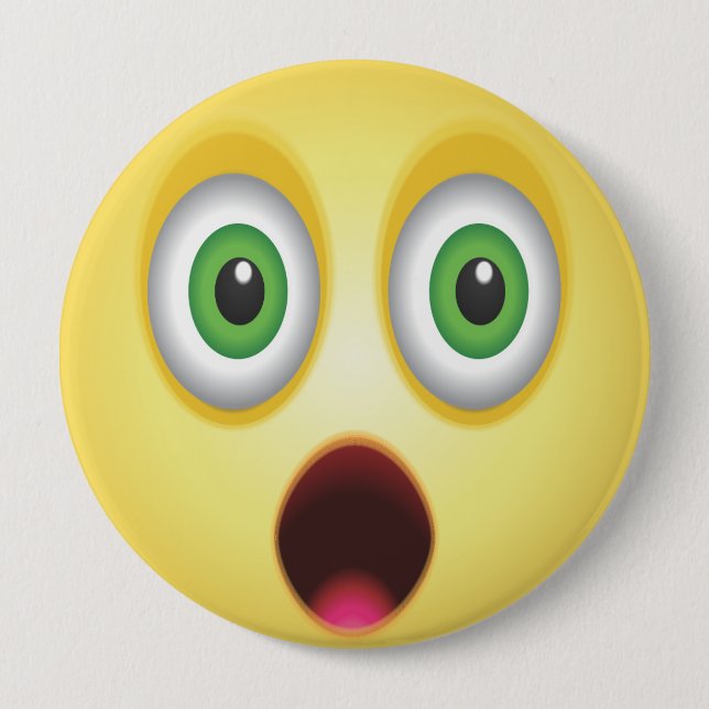 Überraschendes Emoji-Gesicht Button (Vorderseite)