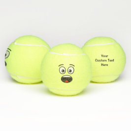 Überraschendes Gesicht Tennisbälle