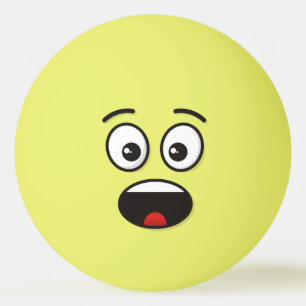 Überraschendes Gesicht Tischtennisball