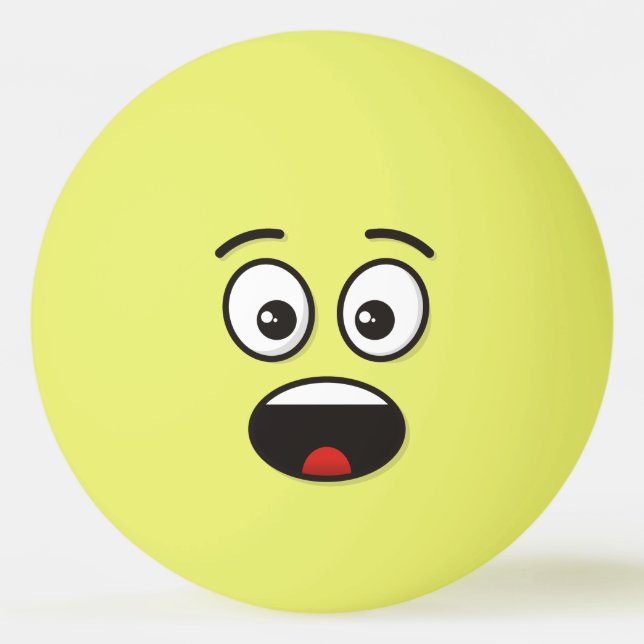 Überraschendes Gesicht Tischtennisball (Vorderseite)