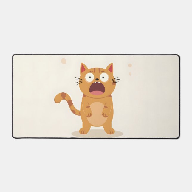 Überraschendes Katzen-Computerpad Schreibtischunterlage (Vorderseite)