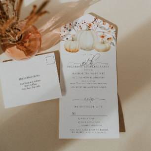ÜBERRASCHENDES PARTY 35. Geburtstag Pumpkin-Herbst All In One Einladung
