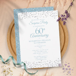 Überraschendes Party 60. Jubiläum Liebe Herz Einladung