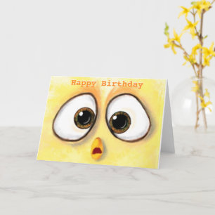 Überraschte Hühneraugen Funny Birthday Card Karte