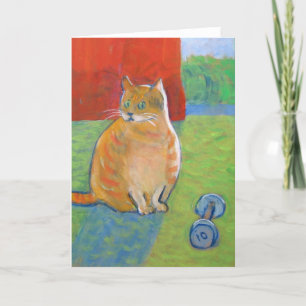 Überraschte Katze -leer Karte