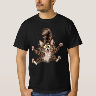 Überraschte Maine Coon-Katze T-Shirt