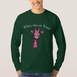Überraschte Rosa Giraffe T-Shirt