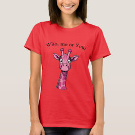 Überraschte Rosa Giraffe T-Shirt