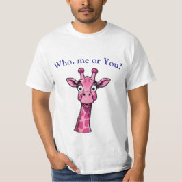 Überraschte rosa Giraffe T-Shirt