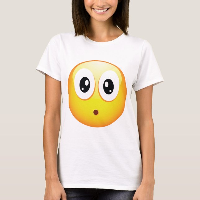 Überraschter Emoticon T-Shirt (Vorderseite)