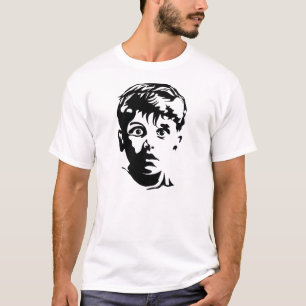 Überraschter Junge Grafik Kunst Schablone T-Shirt