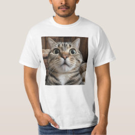Überraschter Katzengesicht, Katzenfoto T-Shirt