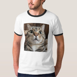 Überraschter Katzengesicht, Katzenfoto T-Shirt