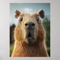 Überraschtes Capybara-Nah-Up