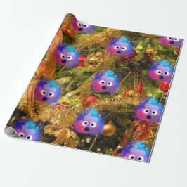 Überraschtes Emoji kacken Weihnachten Geschenkpapier