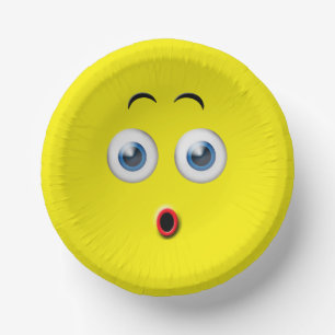Überraschtes Emoji Pappteller