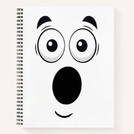 Überraschtes-Gesicht-Notizbuch Notizbuch