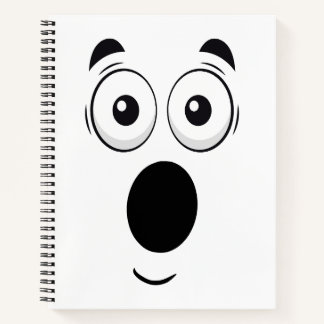 Überraschtes-Gesicht-Notizbuch Notizbuch