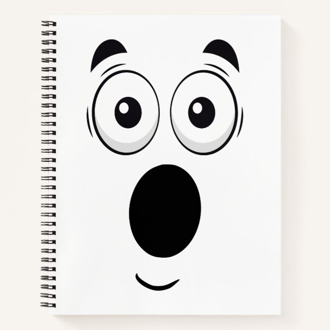 Überraschtes-Gesicht-Notizbuch Notizbuch (Vorderseite)