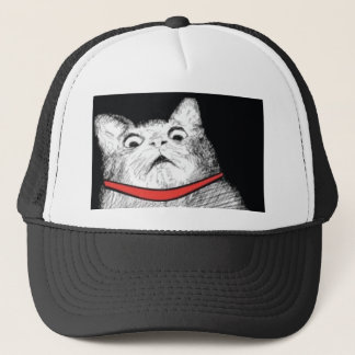 Überraschtes Katzen-Keuchen Meme - Hut Truckerkappe